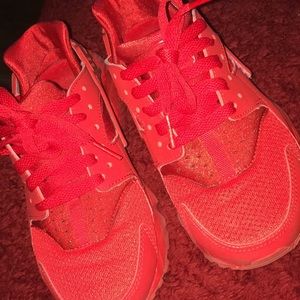 Red Nike Air Huraches
